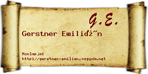 Gerstner Emilián névjegykártya
